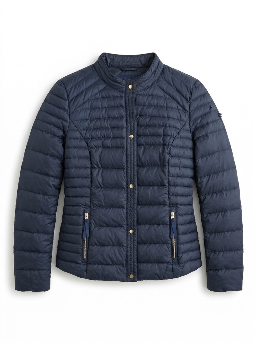Esprit Navy Quilted Puffer Jacket - Size Small